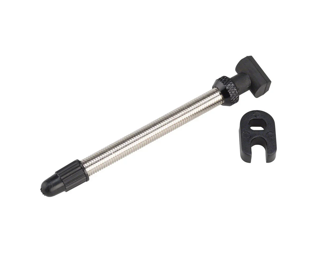 DT Swiss Brass Tubeless Valves (Black) (Single) (Road Narrow Base) (63mm)